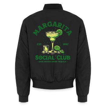 Margarita Social Club Tequila - Unisex Bomberjacke - Schwarz - Hinten - AI Model Male 185 light (185cm)
