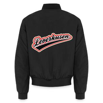 LEVERKUSEN COLLEGE - Unisex Bomberjacke - Schwarz - Hinten - AI Model Male 185 light (185cm)