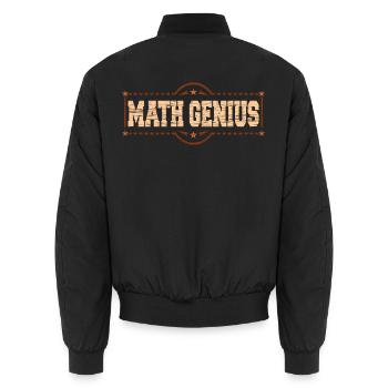 Mathe Matheprofessor Mathestudent - Unisex Bomberjacke - Schwarz - Hinten - AI Model Male 185 light (185cm)