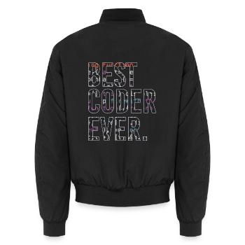 Bester Programmierer Coden Coder - Unisex Bomberjacke - Schwarz - Hinten - AI Model Male 185 light (185cm)