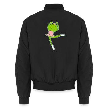 Dancing Dancer Frog Princess Prinzessin Tanzen - Unisex Bomberjacke - Schwarz - Hinten - AI Model Male 185 light (185cm)