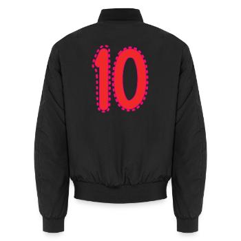 ALLES GUTE ZUM GEBURTSTAG. ALLES GUTE ZUM GEBURTSTAG. JAHRESTAG. - Unisex Bomberjacke - Schwarz - Hinten - AI Model Male 185 light (185cm)