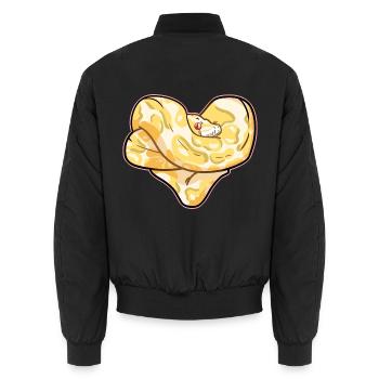 Neugierige Python Dschungelbewohner - Unisex Bomberjacke - Schwarz - Hinten - AI Model Male 185 light (185cm)