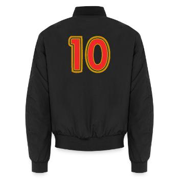 10. 10 ANS. 10e ANNIVERSAIRE. ANNIVERSAIRE 10 ANS. - Bomber unisexe - noir - Dos - AI Model Male 185 light (185cm)