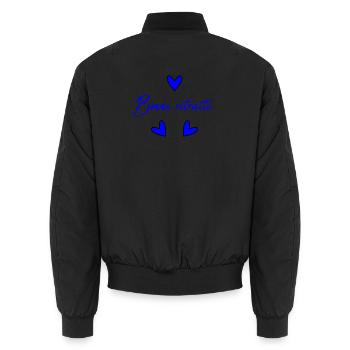 RETRAITE. RETRAITE. RETRAITEE. BONNE RETRAITE - Bomber unisexe - noir - Dos - AI Model Male 185 light (185cm)