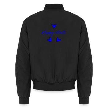 RETRAITE. COLLEGUE. RETRAITE. RETRAITEE. RETRAITE. - Bomber unisexe - noir - Dos - AI Model Male 185 light (185cm)