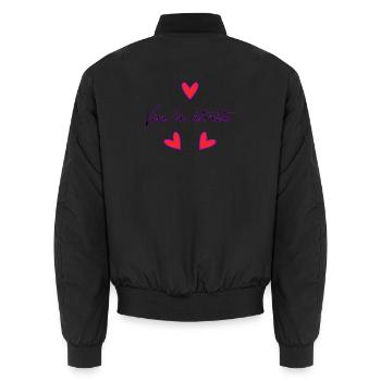 RETRAITE. BONNE RETRAITE. JOYEUSE RETRAITE - Bomber unisexe - noir - Dos - AI Model Male 185 light (185cm)