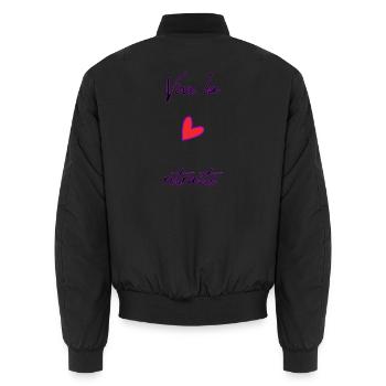 RETRAITE. COLLEGUE. RETRAITE. RETRAITEE. RETRAITE. - Bomber unisexe - noir - Dos - AI Model Male 185 light (185cm)