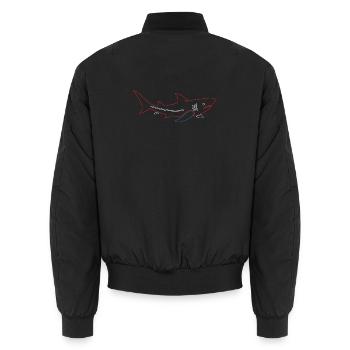 Hai-Liebhaber Meeresbiologie Meerestier Unterwasse - Unisex Bomberjacke - Schwarz - Hinten - AI Model Male 185 light (185cm)