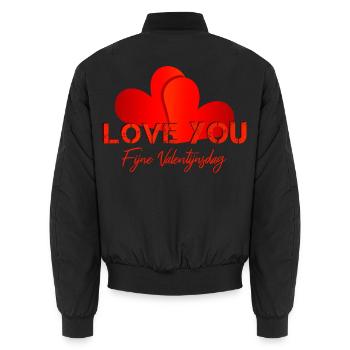 Valentinstag Valentine - Unisex Bomberjacke - Schwarz - Hinten - AI Model Male 185 light (185cm)