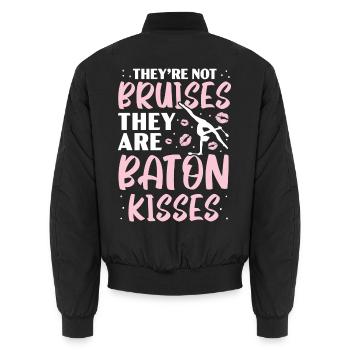 Es sind keine blauen Flecken es sind Batonküsse Tw - Unisex Bomberjacke - Schwarz - Hinten - AI Model Male 185 light (185cm)