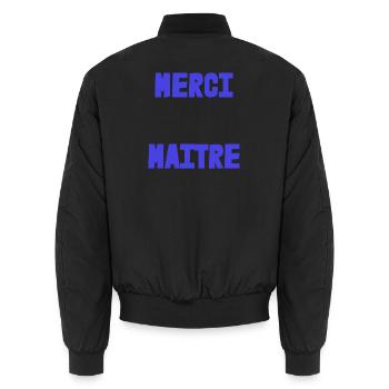 MEISTER. VIELEN DANK. DANKE, MEISTER. MEISTER. MEISTER-GESCHENK - Unisex Bomberjacke - Schwarz - Hinten - AI Model Male 185 light (185cm)