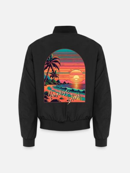 Paradies-Insel - Unisex Bomberjacke - Schwarz