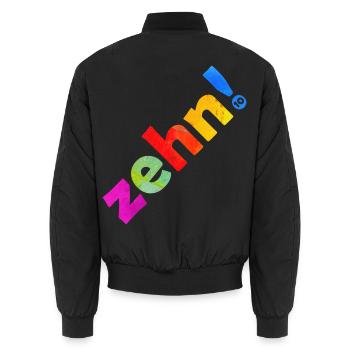 ZEHN 10 JAHRE 10. GEBURTSTAG - Unisex Bomberjacke - Schwarz - Hinten - AI Model Male 185 light (185cm)