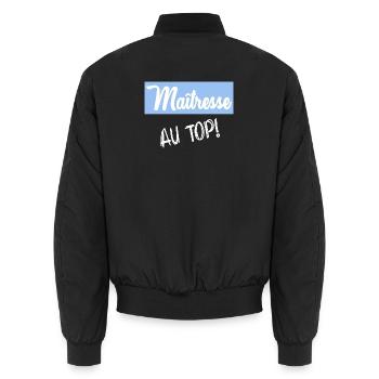 VIELEN DANK. GELIEBTE - Unisex Bomberjacke - Schwarz - Hinten - AI Model Male 185 light (185cm)