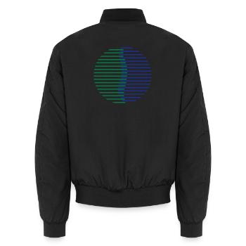 Wirbelsäule Kreis - Unisex Bomberjacke - Schwarz - Hinten - AI Model Male 185 light (185cm)