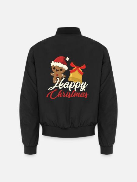 Weihnachten Lebkuchen Weihnachtsglocke Xmas - Unisex Bomberjacke - Schwarz