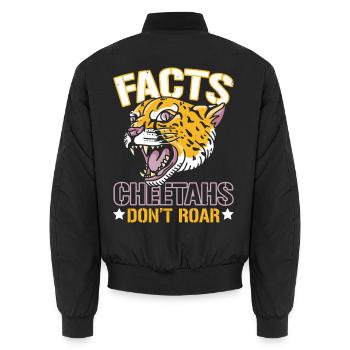 Fakten Geparden brüllen nicht Wildlife Zookeeper - Unisex Bomberjacke - Schwarz - Hinten - AI Model Male 185 light (185cm)