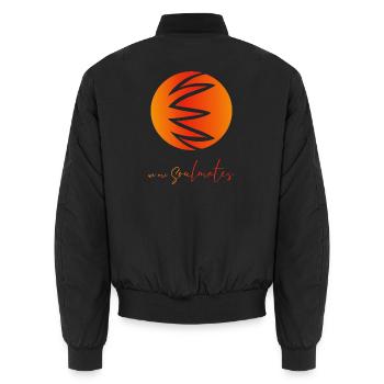 Seelenverwandte Seelenverwandter Paar Shirt - Unisex Bomberjacke - Schwarz - Hinten - AI Model Male 185 light (185cm)