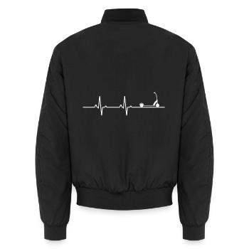 Scooter stunts Herzschläge - Unisex Bomberjacke - Schwarz - Hinten - AI Model Male 185 light (185cm)