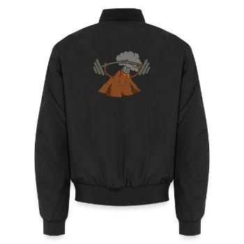 Bodybuilding Vulkan Geologie Vulkan Lava - Unisex Bomberjacke - Schwarz - Hinten - AI Model Male 185 light (185cm)
