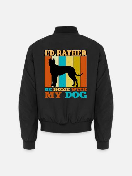 Córdoba Kampfhund Lover Silhouette Retro Sunset - Unisex Bomberjacke - Schwarz