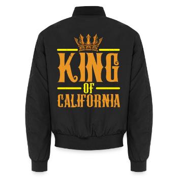 King Of California USA Staat Amerika Kalifornien - Unisex Bomberjacke - Schwarz - Hinten - AI Model Male 185 light (185cm)