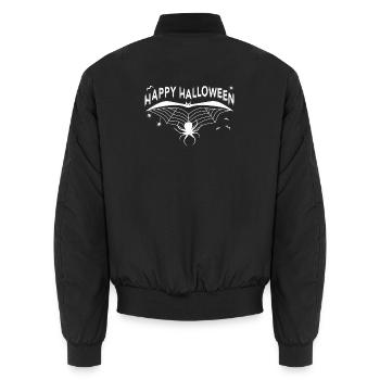 Happy Halloween Spinnennetz Halloween - Unisex Bomberjacke - Schwarz - Hinten - AI Model Male 185 light (185cm)