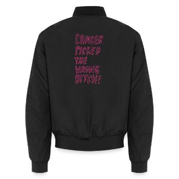 Picked the wrong - Unisex Bomberjacke - Schwarz - Hinten - AI Model Male 185 light (185cm)