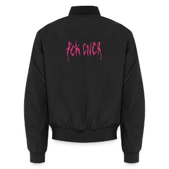Fck Cncr - Unisex Bomberjacke - Schwarz - Hinten - AI Model Male 185 light (185cm)