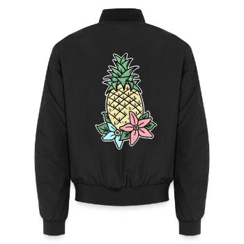 Exotische Orchideenblüte Hawaii - Unisex Bomberjacke - Schwarz - Hinten - AI Model Male 185 light (185cm)