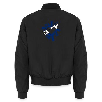 Israel Symbol Fahne Fleck Farben Geschenk - Unisex Bomberjacke - Schwarz - Hinten - AI Model Male 185 light (185cm)