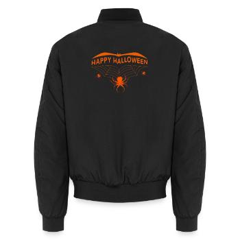 Halloween Fledermaus Happy Halloween - Unisex Bomberjacke - Schwarz - Hinten - AI Model Male 185 light (185cm)
