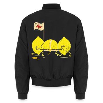 Erfrischende Notfall Limonade - Unisex Bomberjacke - Schwarz - Hinten - AI Model Male 185 light (185cm)