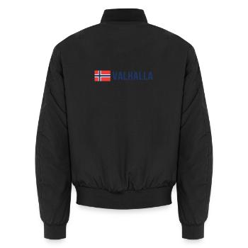 walhalla Wikinger Norwegen Odin - Unisex Bomberjacke - Schwarz - Hinten - AI Model Male 185 light (185cm)