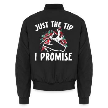 Nur die Spitze Ich verspreche Tattooist Tattooing - Unisex Bomberjacke - Schwarz - Hinten - AI Model Male 185 light (185cm)