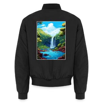 Tenorio Vulkan Nationalpark Costa Rica Souvenir - Unisex Bomberjacke - Schwarz - Hinten - AI Model Male 185 light (185cm)
