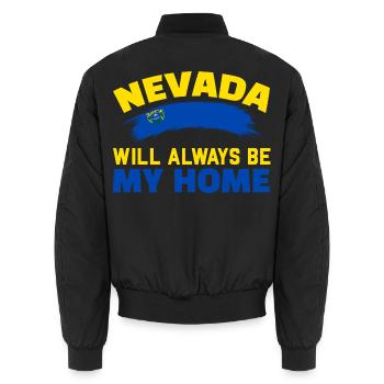Nevada wird immer meine Heimat sein USA Amerika Ne - Unisex Bomberjacke - Schwarz - Hinten - AI Model Male 185 light (185cm)