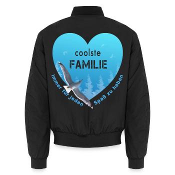 coolste Familie - Unisex Bomberjacke - Schwarz - Hinten - AI Model Male 185 light (185cm)