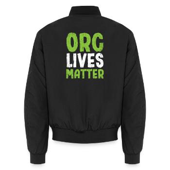 Orc Lives Matter - Unisex Bomberjacke - Schwarz - Hinten - AI Model Male 185 light (185cm)