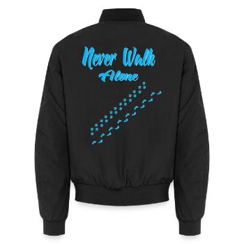 Never walk alone - Unisex Bomberjacke - Schwarz - Hinten - AI Model Male 185 light (185cm)