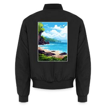 Papagayo Halbinsel Costa Rica Reiseposter - Unisex Bomberjacke - Schwarz - Hinten - AI Model Male 185 light (185cm)