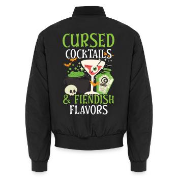 Verfluchte Cocktails & teuflische Geschmacksrichtu - Unisex Bomberjacke - Schwarz - Hinten - AI Model Male 185 light (185cm)