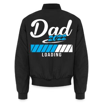 Dad 2022 Loading Werdender Vater - Unisex Bomberjacke - Schwarz - Hinten - AI Model Male 185 light (185cm)