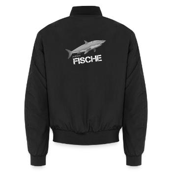 Fische Sternzeichen Fische - Unisex Bomberjacke - Schwarz - Hinten - AI Model Male 185 light (185cm)