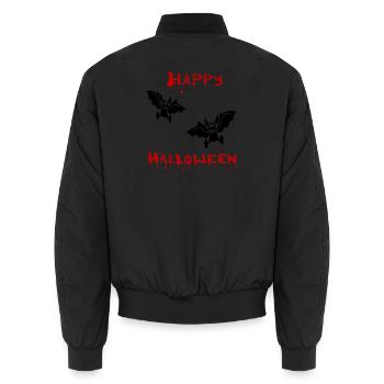 Happy Halloween Vampire - Unisex Bomberjacke - Schwarz - Hinten - AI Model Male 185 light (185cm)