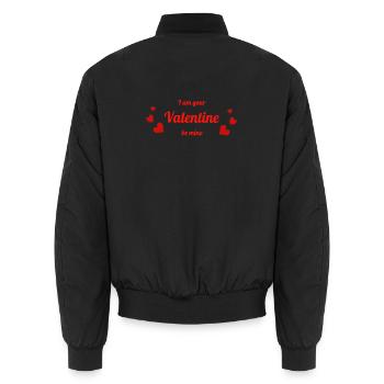 Valentinstag Valentin rote Herzen - Unisex Bomberjacke - Schwarz - Hinten - AI Model Male 185 light (185cm)