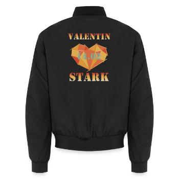 Valentin Stark - Unisex Bomberjacke - Schwarz - Hinten - AI Model Male 185 light (185cm)