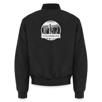 Los Angeles City - Unisex Bomberjacke - Schwarz - Hinten - AI Model Male 185 light (185cm)