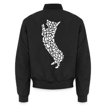 Cardigan Welsh Corgi Hundeliebhaber Corgi Hund - Unisex Bomberjacke - Schwarz - Hinten - AI Model Male 185 light (185cm)